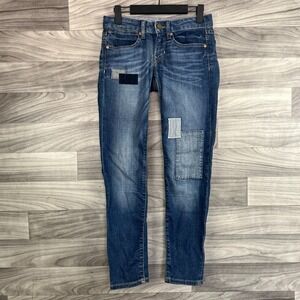 Gap 1969 Always Skinny Jeans Women 24/00 Blue Denim Cotton Patchwork Medium Wash